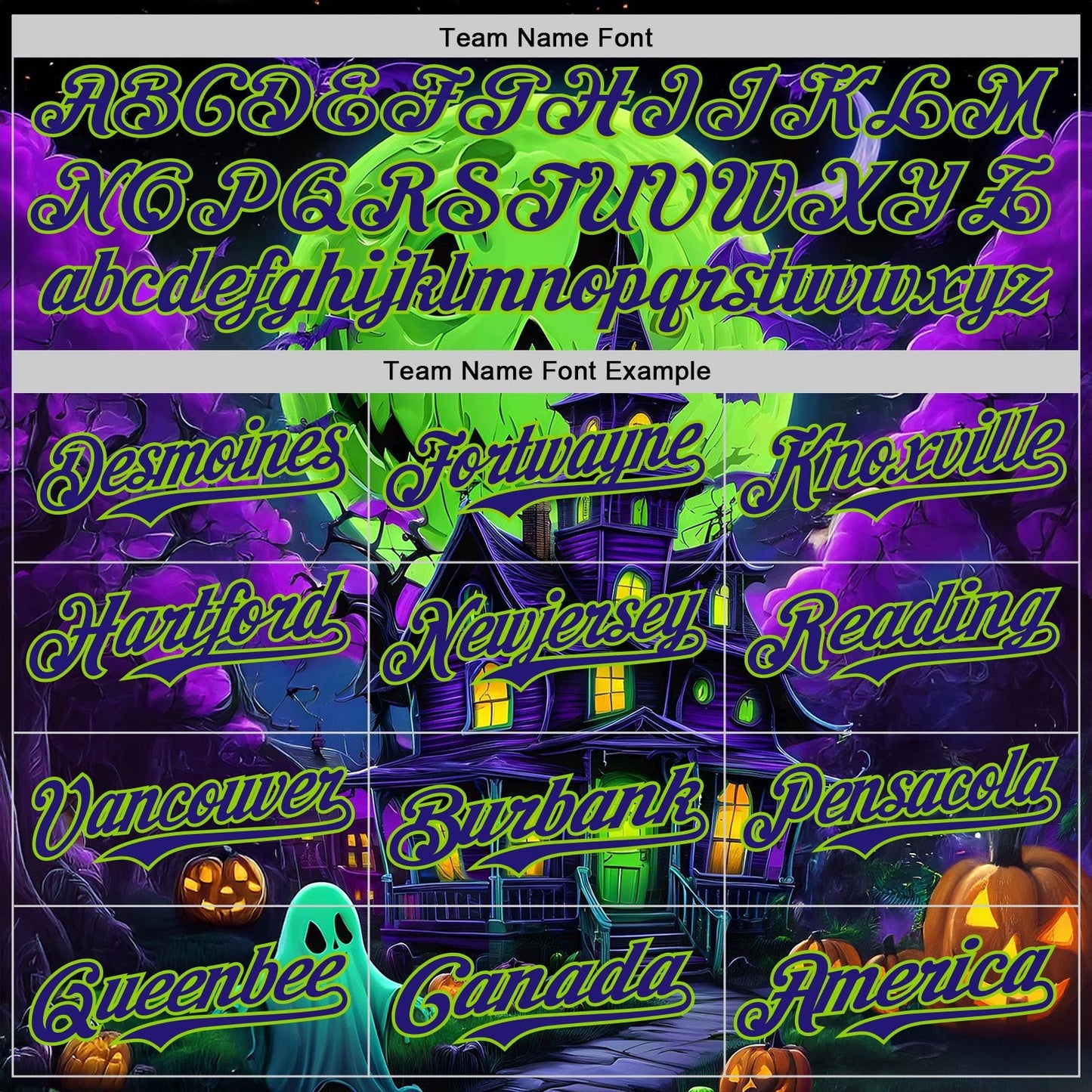 Custom Black Dark Purple-Neon Green 3D Halloween Spooky Pumpkin Bat Authentic Baseball Jersey baseball jersey product view 4