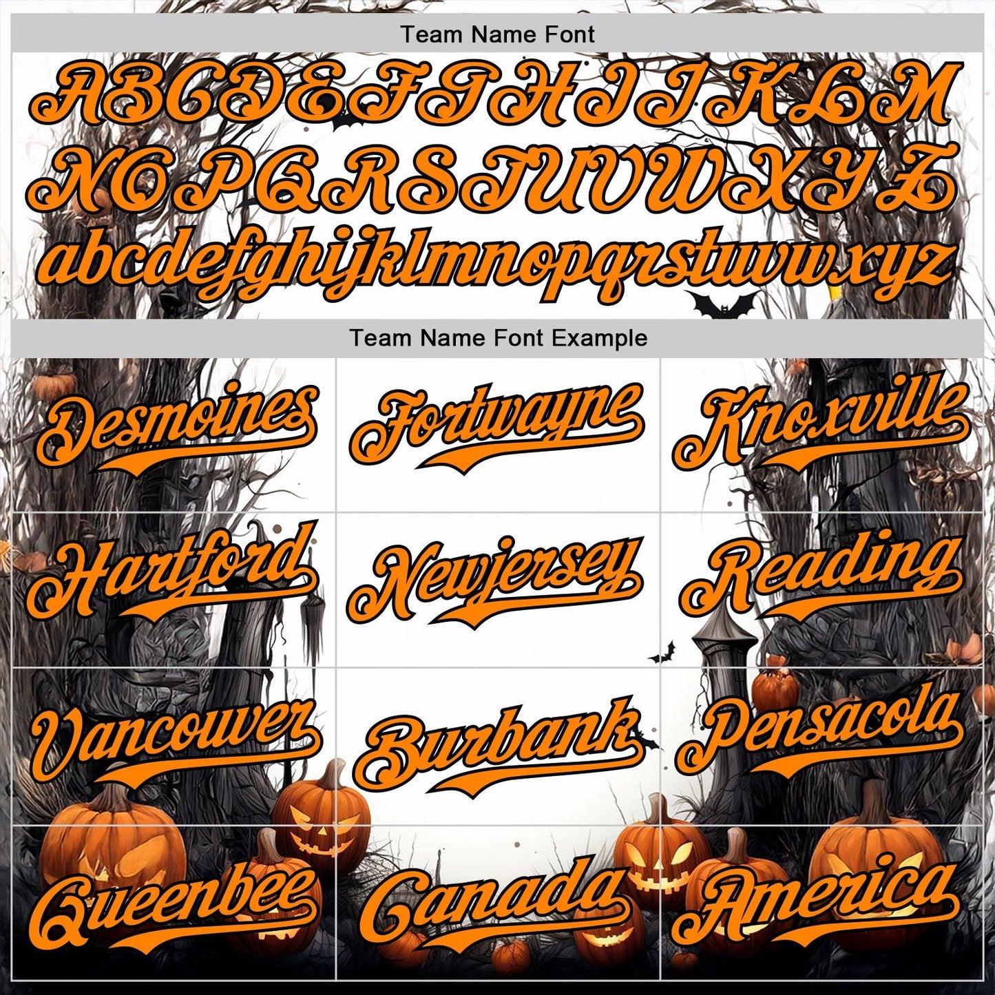 Custom White Bay Orange-Black 3D Halloween Spooky Pumpkin Authentic Baseball Jersey baseball jersey product view 4