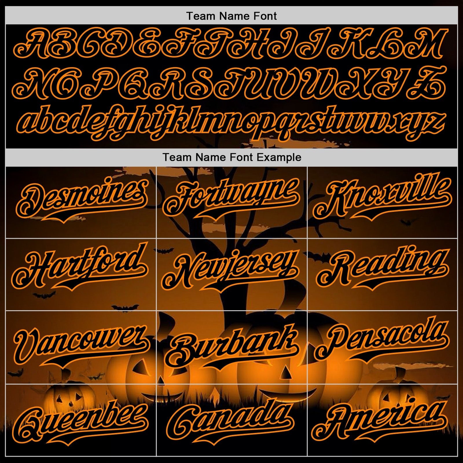 Custom Black Bay Orange 3D Halloween Spooky Pumpkin Authentic Baseball Jersey baseball jersey product view 4