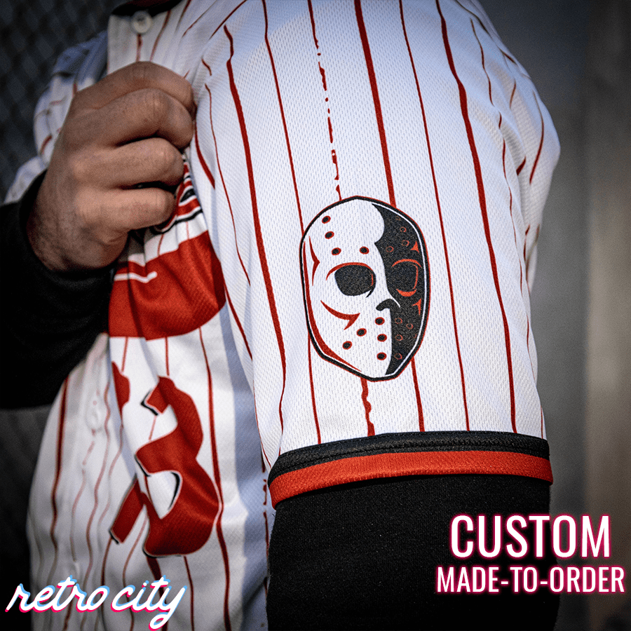 Camp Crystal Lake Jason Voorhees Custom Baseball Jersey baseball jersey product view 3