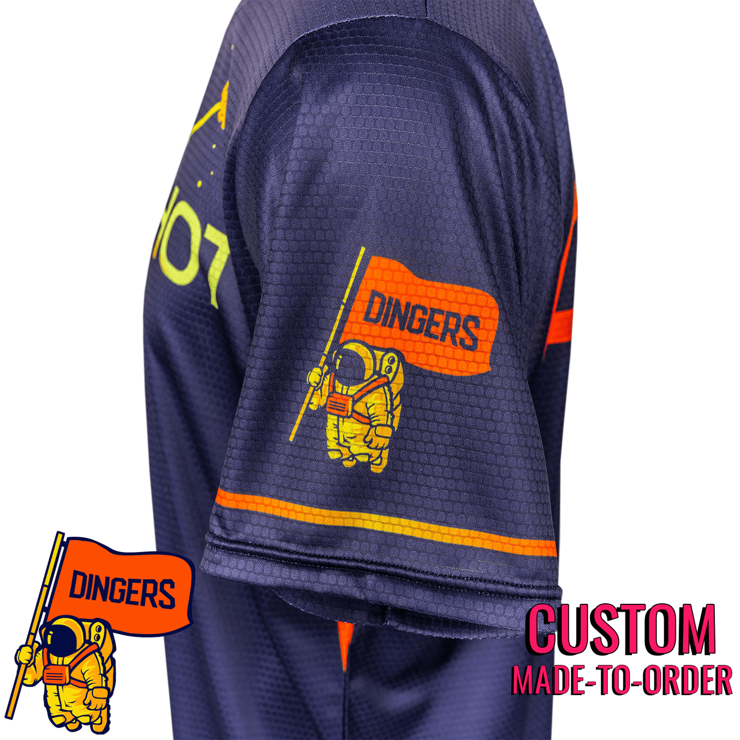 Moonshot Houston Lifestyle Baseball Jersey *CUSTOM* baseball jersey product view 3