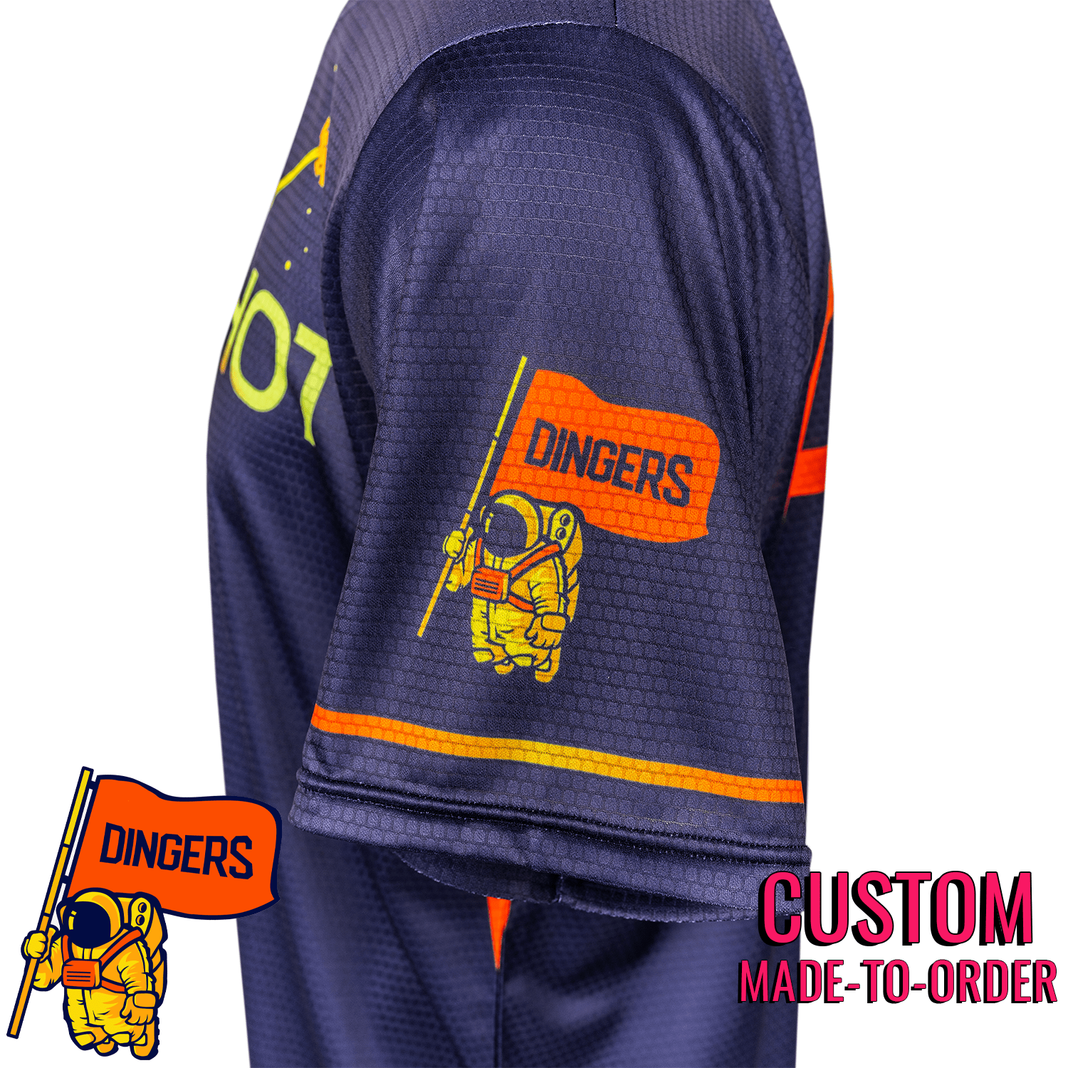 Moonshot Houston Lifestyle Baseball Jersey *CUSTOM* baseball jersey product view 3
