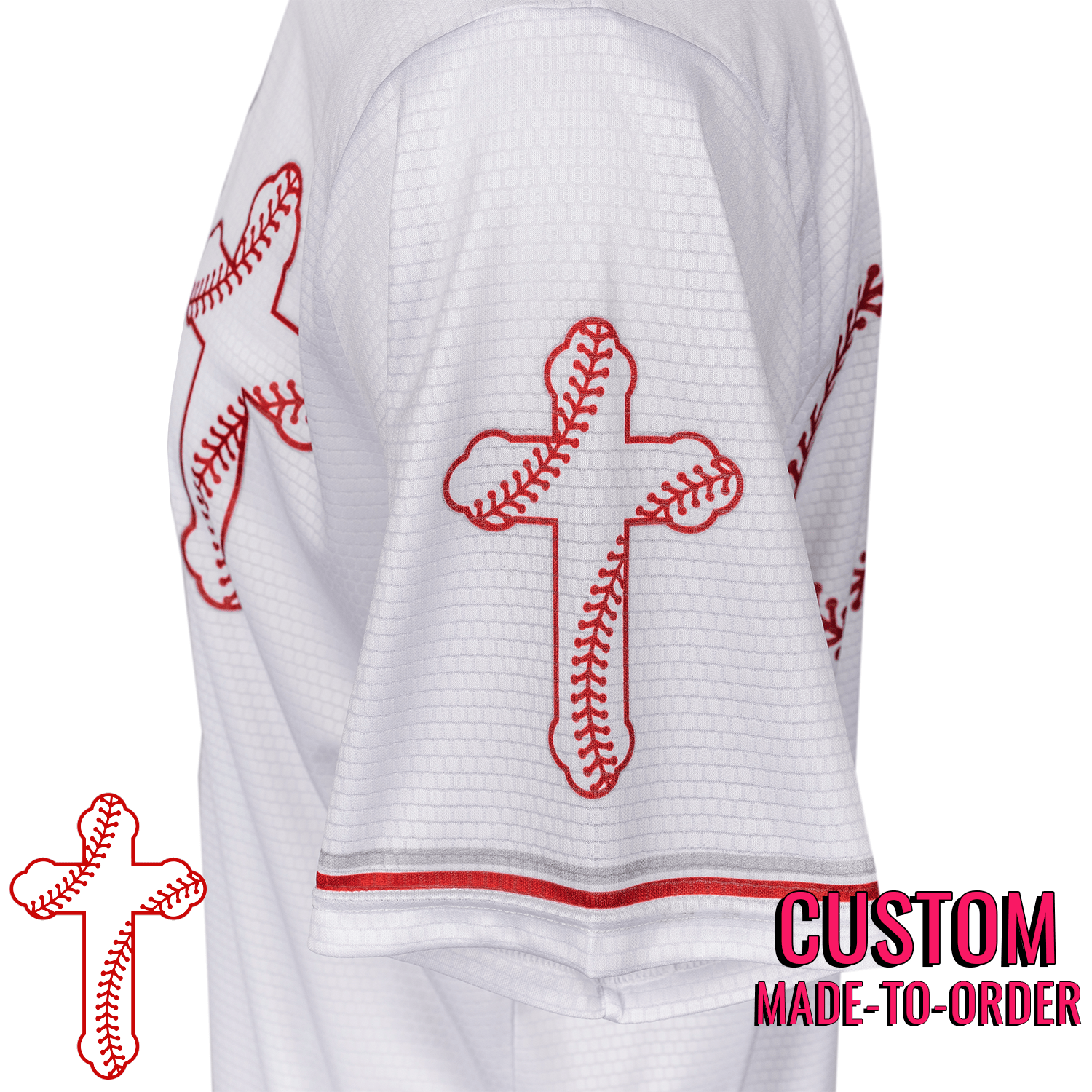 Baseball Seam Cross Lifestyle Baseball Jersey *CUSTOM* baseball jersey product view 3
