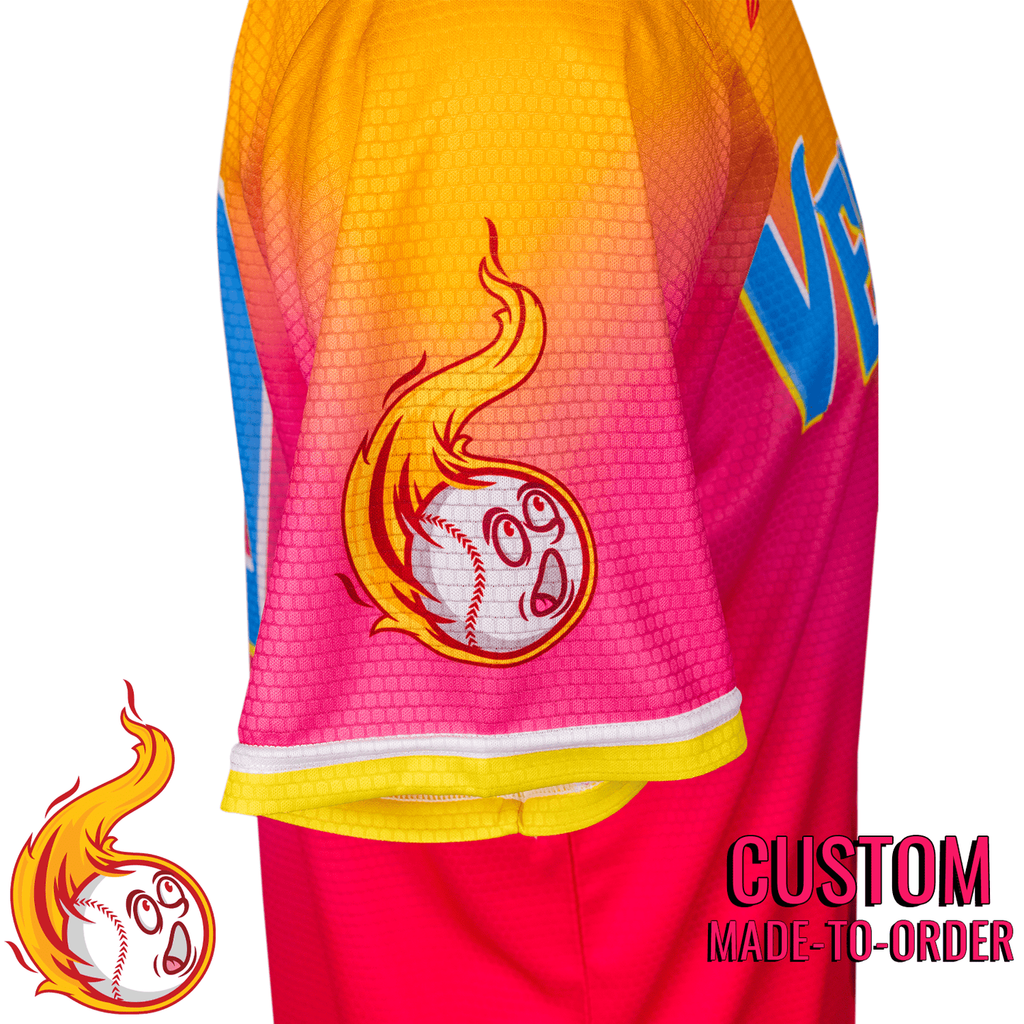 VeloCity Lifestyle Baseball Jersey *CUSTOM* baseball jersey product view 3