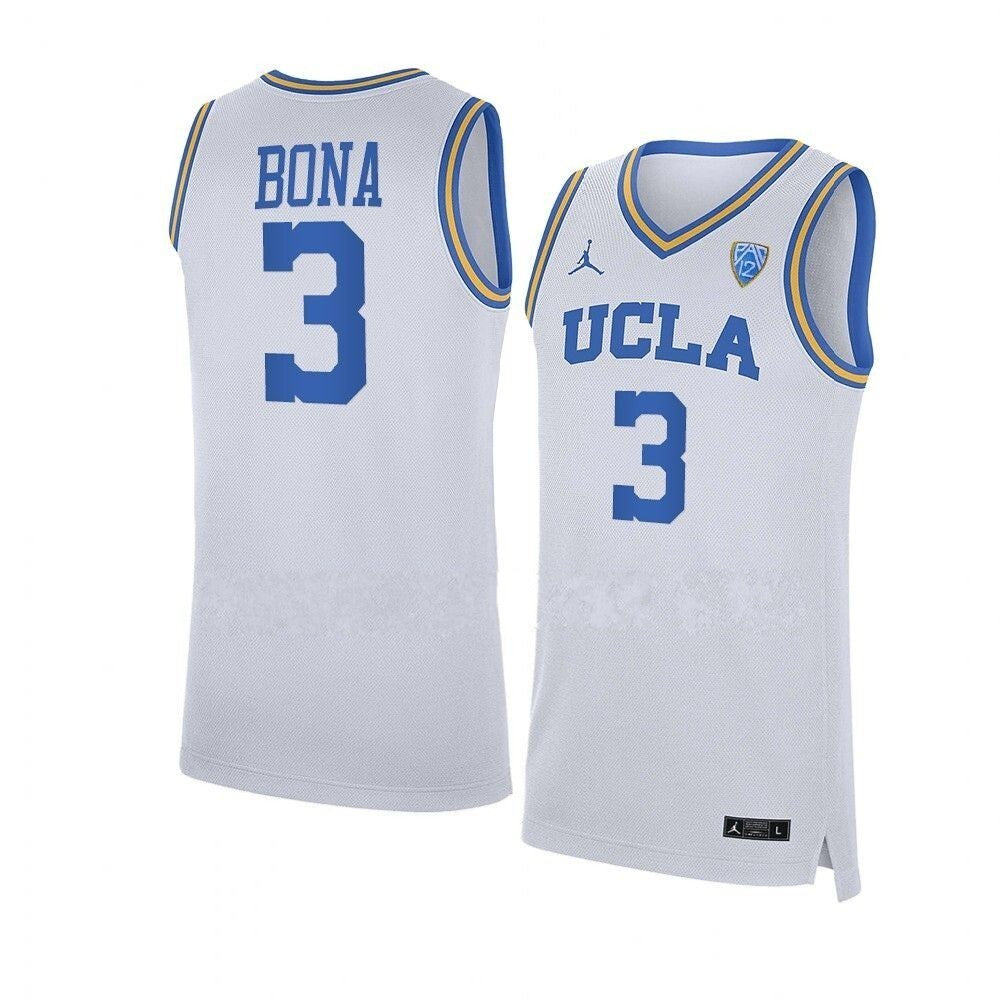 3 Adem Bona UCLA Bruins NCAA Basketball Replica Jersey White College Football Jersey football jersey product view 1