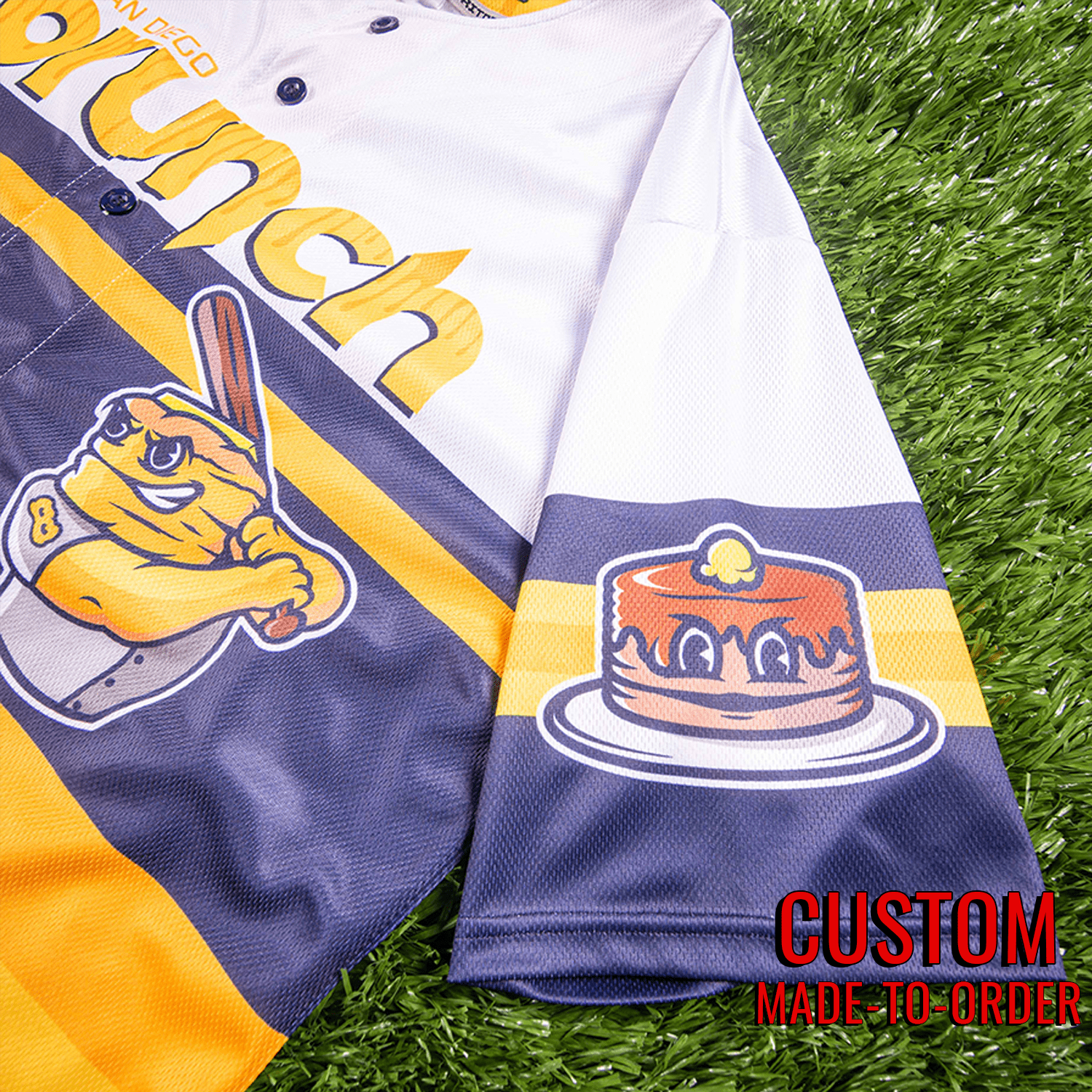 San Diego Brunch Seamhead Baseball League Jersey (Away) *CUSTOM* baseball jersey product view 3