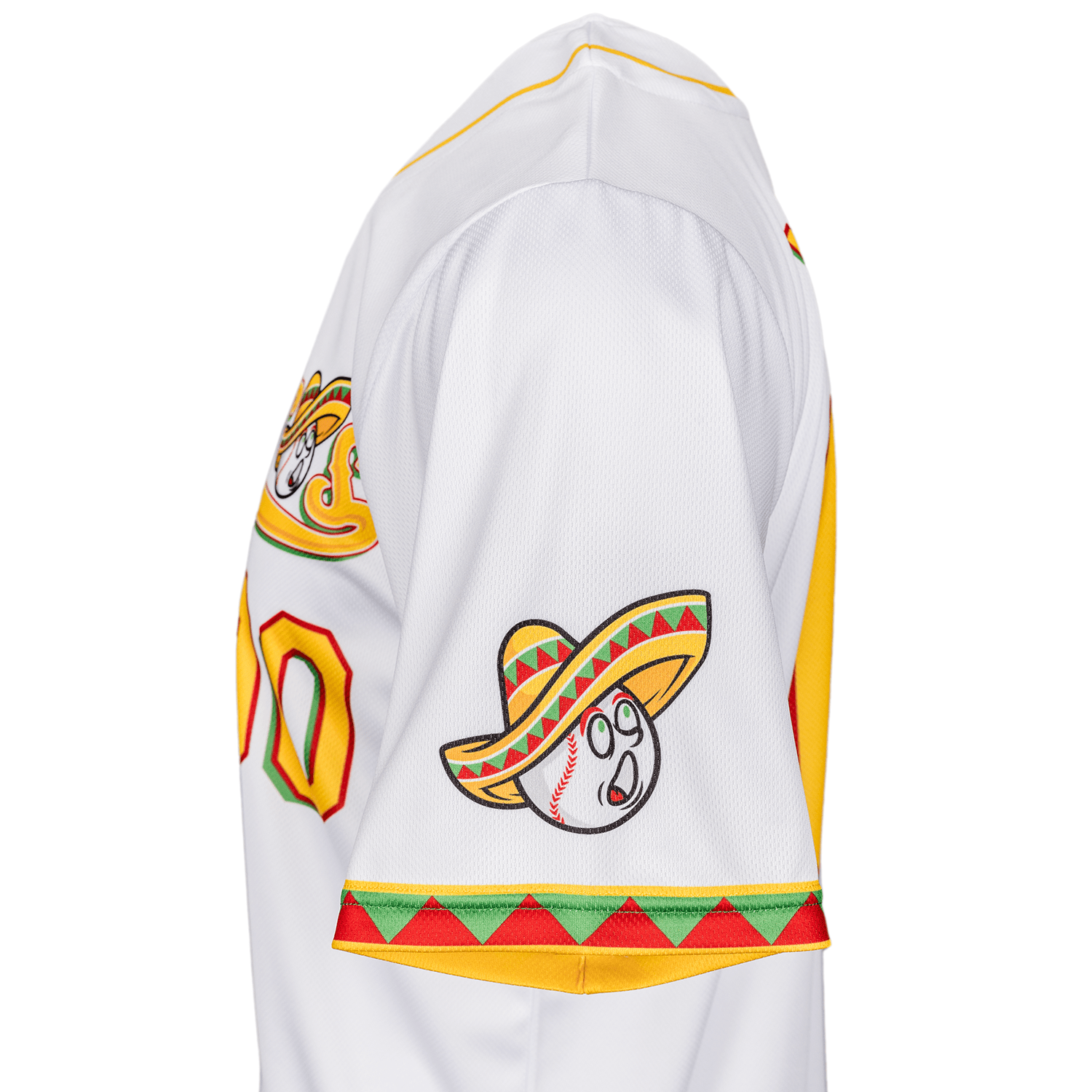 Golden Sombreros Seamhead Baseball League Jersey (Home) *CUSTOM* baseball jersey product view 3