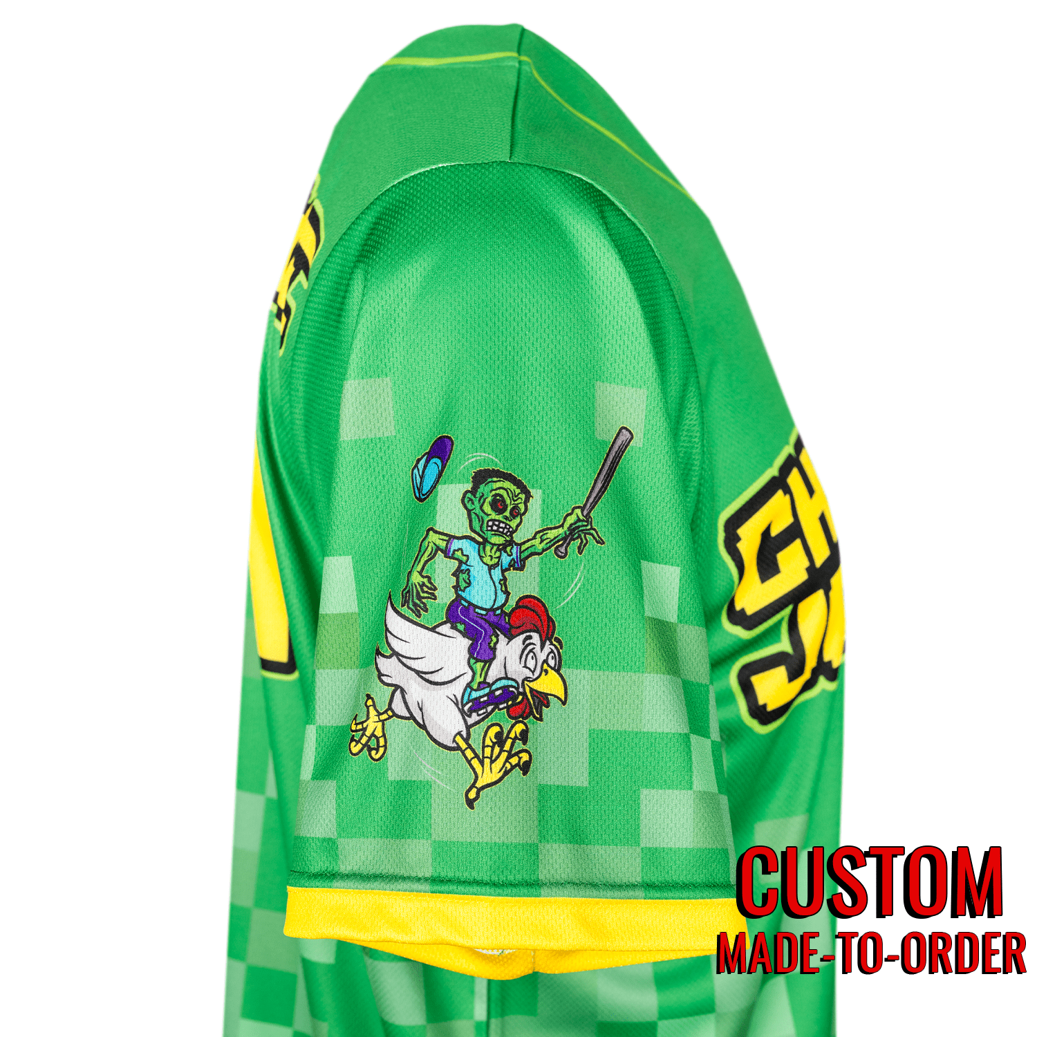 Chicken Jockeys Lifestyle Baseball Jersey *CUSTOM* baseball jersey product view 3