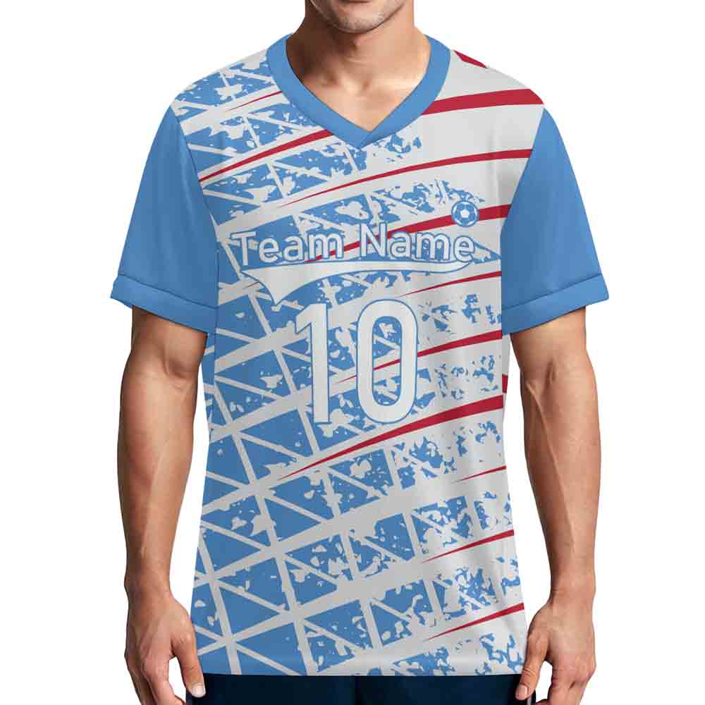 150gsm V-Neck Soccer Jersey T-Shirt for Men(All-Over Printing) S - 6XL From $ 6.28 sports jersey product view 1