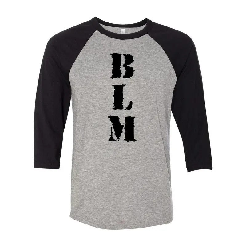 BLM Black Lives Matter 3 4 Sleeve Baseball Casual - Adult & Kids T-Shirts, Sweatshirts & Hoodies apparel design preview 1