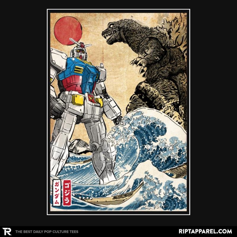 King of the Monsters vs Gundam Unisex T-shirt, Sweatshirt, Hoodie, Long Sleeve Tee - T-Shirt, Sweatshirt, Hoodie