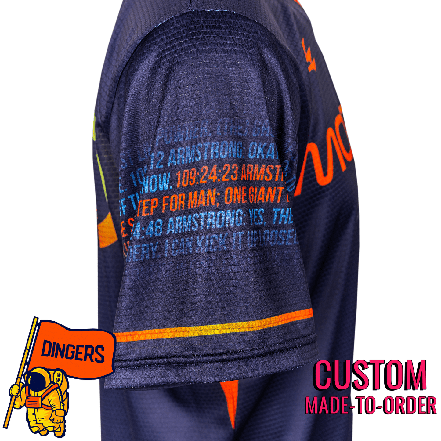 Moonshot Houston Lifestyle Baseball Jersey *CUSTOM* baseball jersey product view 4