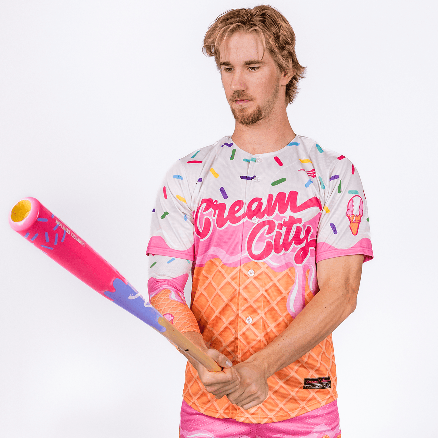 Cream City Ice Cream Lifestyle Baseball Jersey *CUSTOM* baseball jersey product view 4