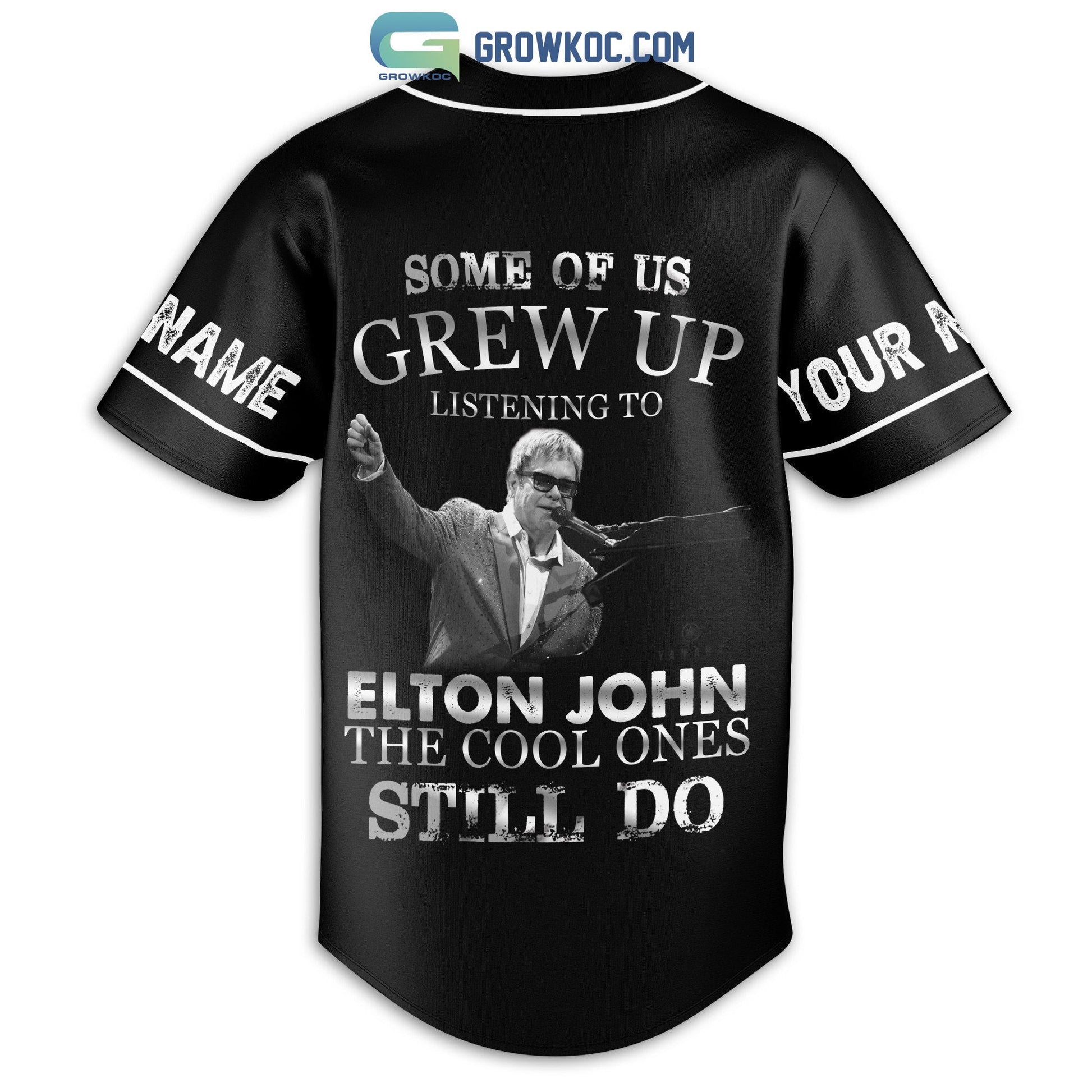 50 Years Of Touring Elton John Memories Personalized Baseball Jersey baseball jersey product view 3
