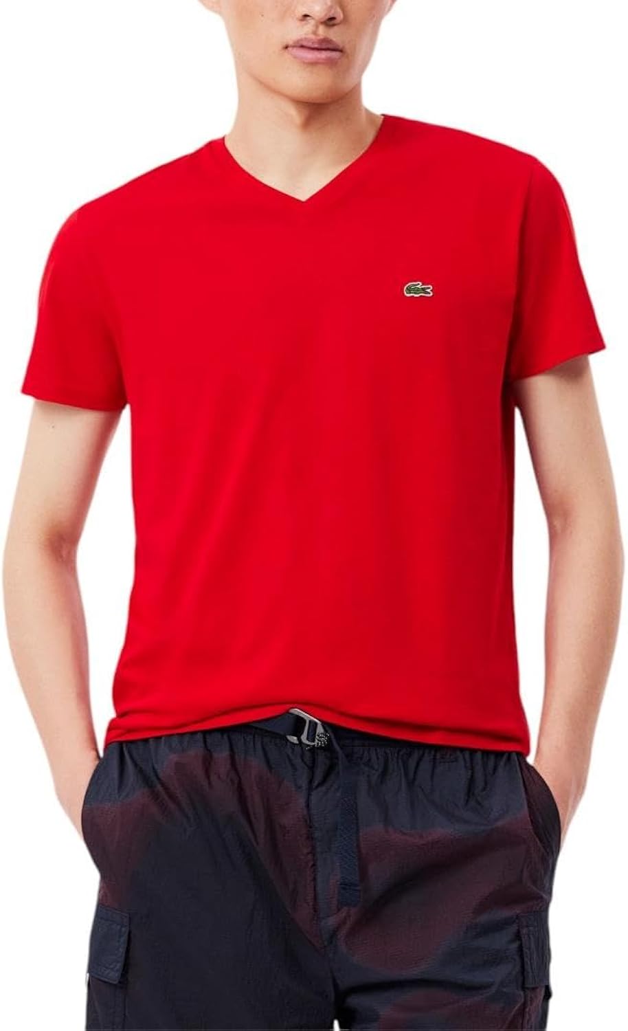 Men's Short Sleeve V-Neck Pima Cotton Jersey T-Shirt sports jersey product view 1
