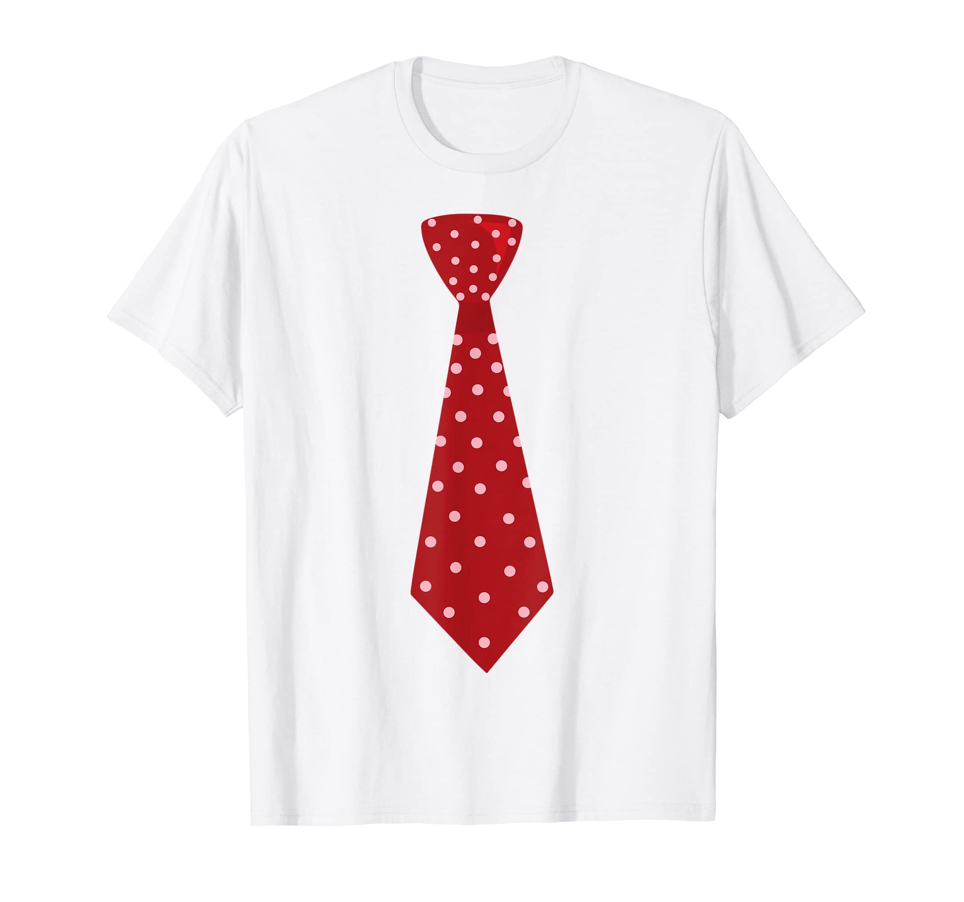 Red Polka Dot Tie Funny Business Casual T-Shirt - Trendy Graphic for Adults - T-Shirt, Sweatshirt, Hoodie