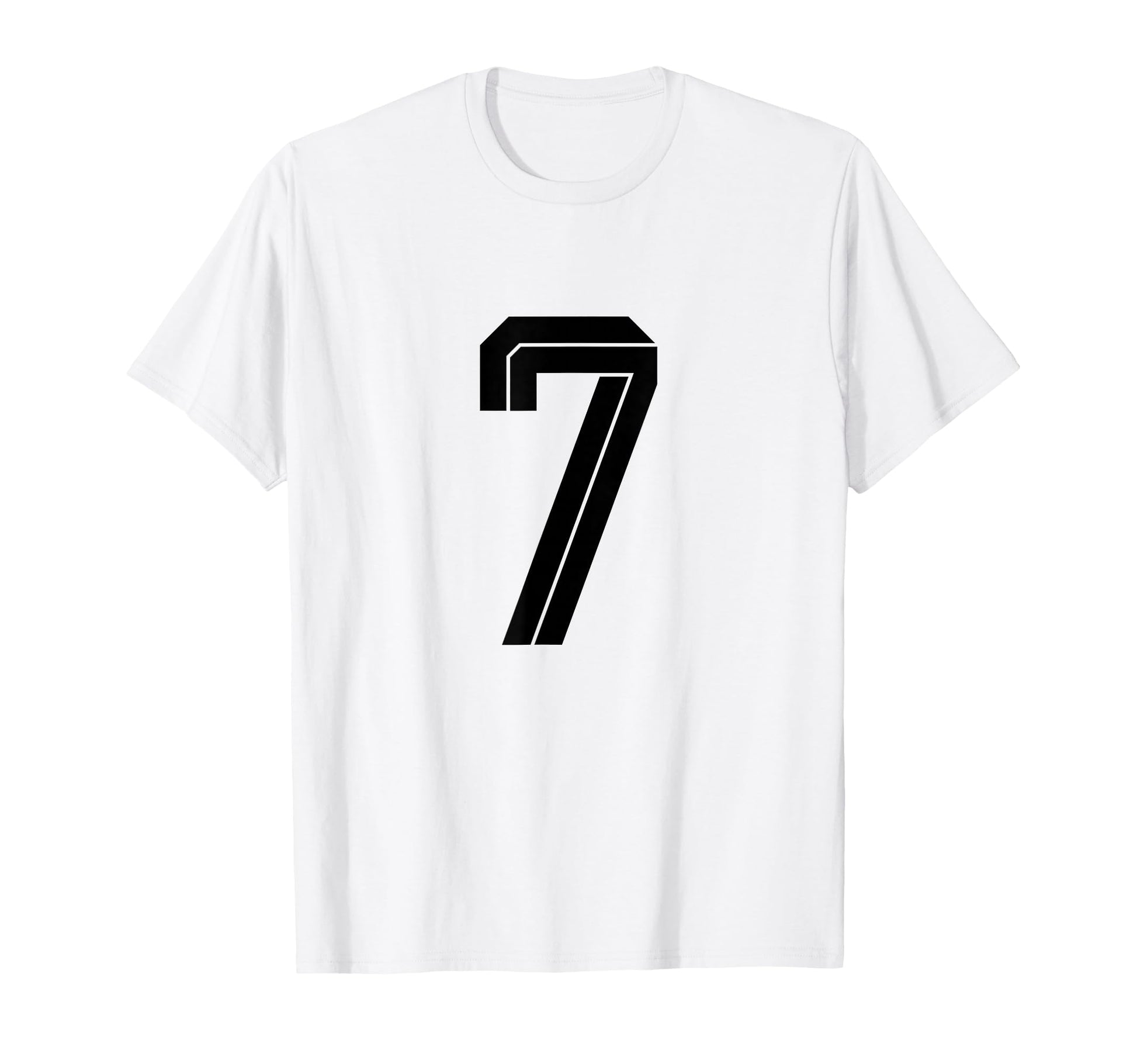 7 White Number 7 Sports Fan Soccer T-Shirt - Graphic Print for Adults - T-Shirt, Sweatshirt, Hoodie