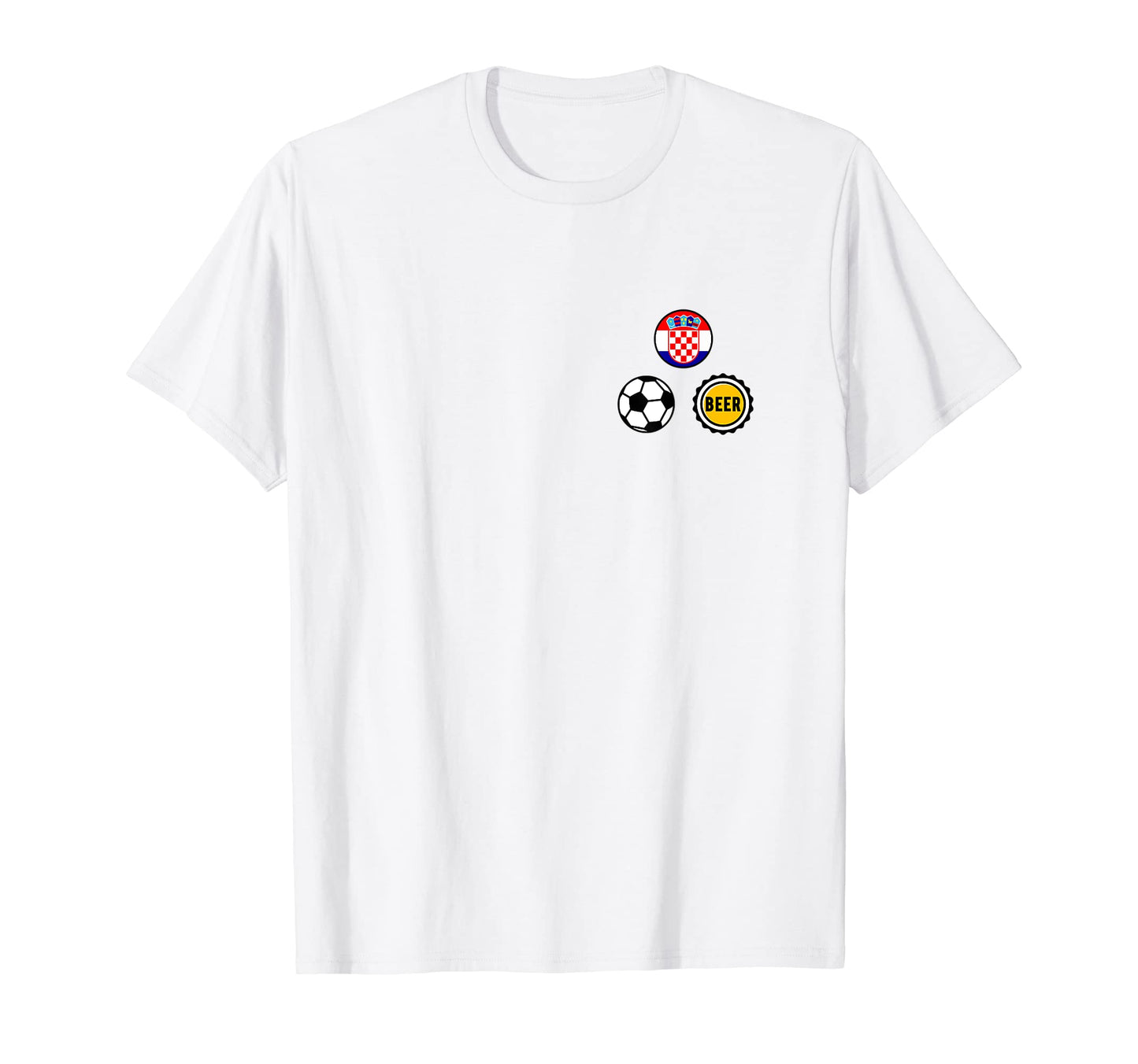 Croatia Flag Soccer Beer Pocket Football T-Shirt - Minimalist Print Unisex - T-Shirt, Sweatshirt, Hoodie