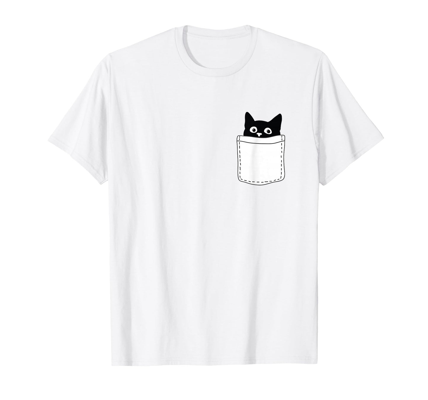 Black Cat Spy Peeking Pocket Kitten T-Shirt - Streetwear Style Men Women - T-Shirt, Sweatshirt, Hoodie