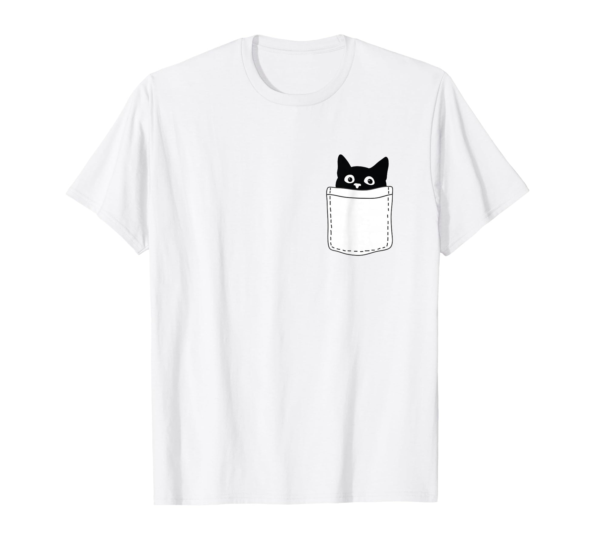 Black Cat Spy Peeking Pocket Kitten T-Shirt - Streetwear Style Men Women - T-Shirt, Sweatshirt, Hoodie