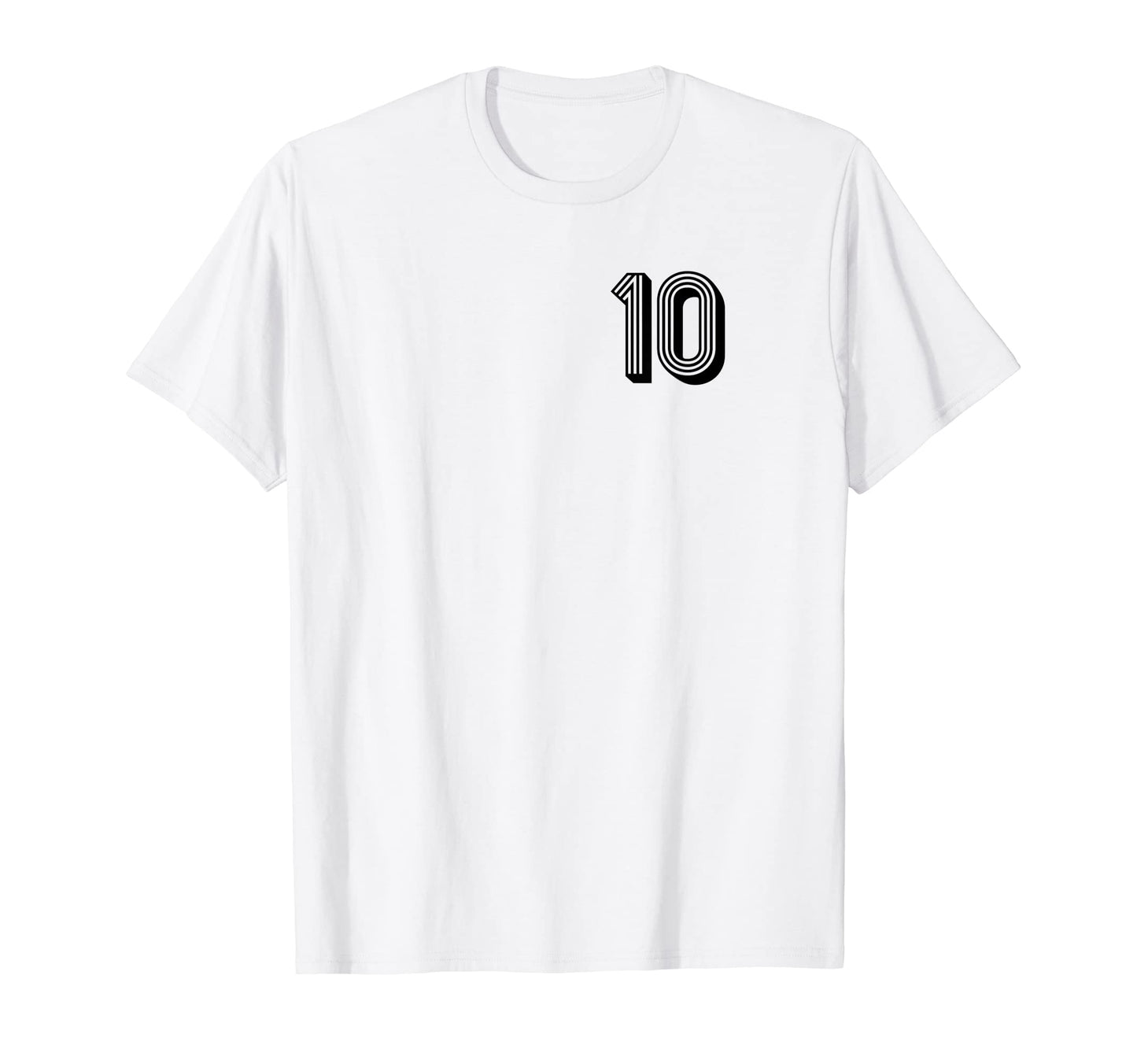 Football Soccer Number 10 Sports T-Shirt - Graphic Print Unisex - T-Shirt, Sweatshirt, Hoodie