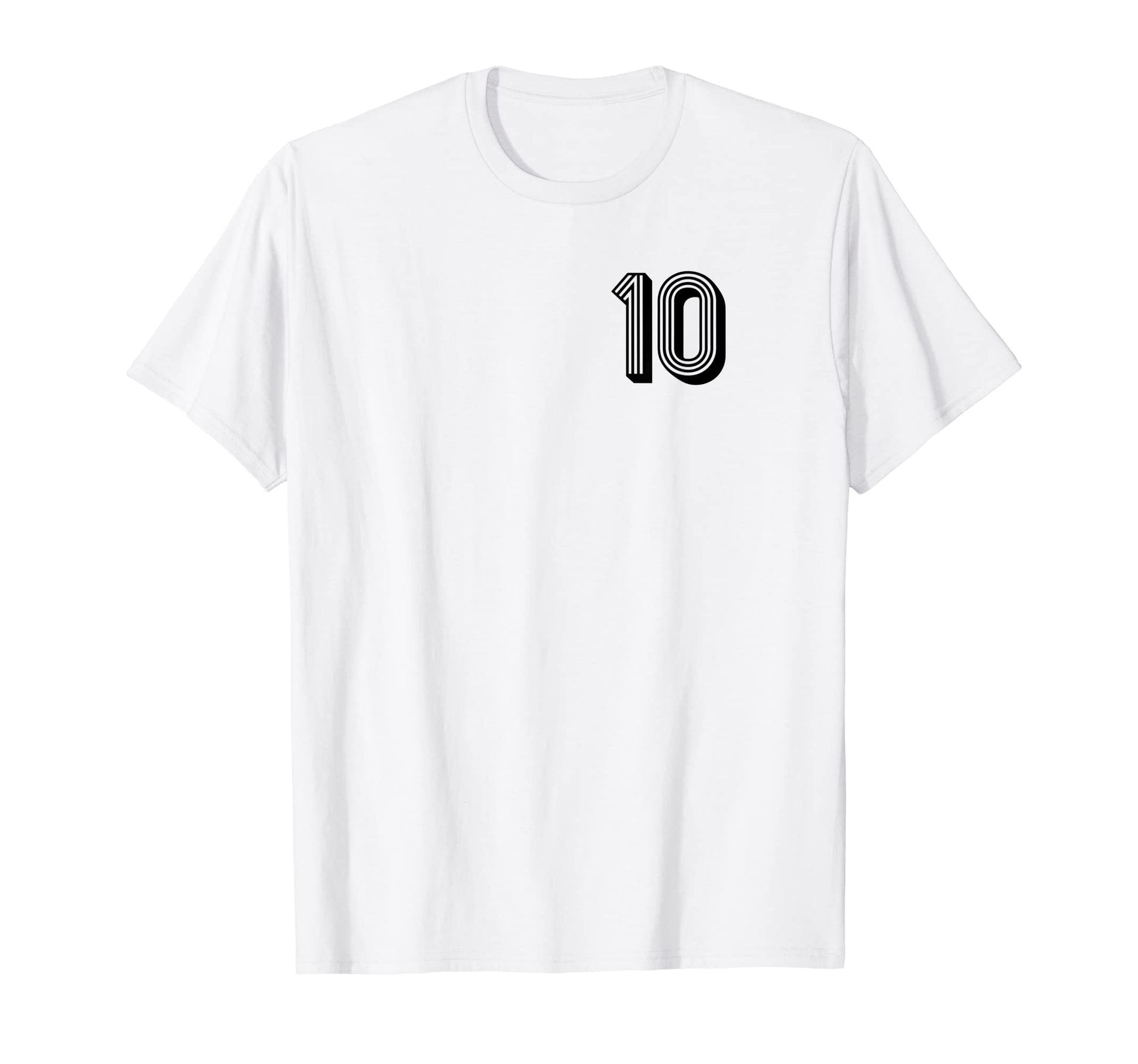 Football Soccer Number 10 Sports T-Shirt - Graphic Print Unisex - T-Shirt, Sweatshirt, Hoodie