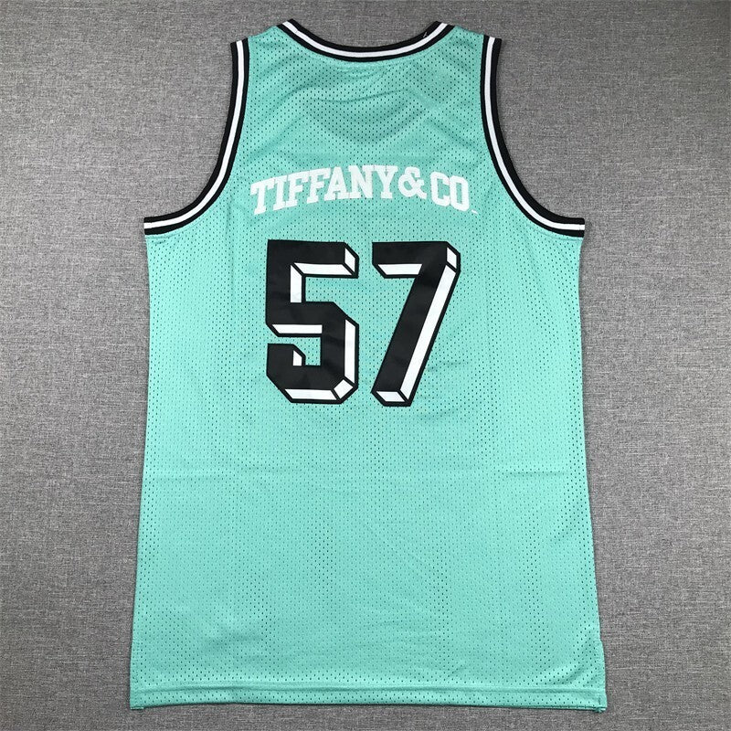 57 Blue Style 1 College Football Jersey football jersey product view 1