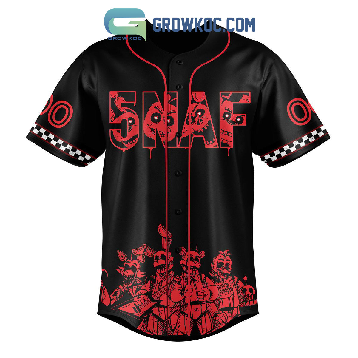 5NAF Game Over Personalized Baseball Jersey baseball jersey product view 1