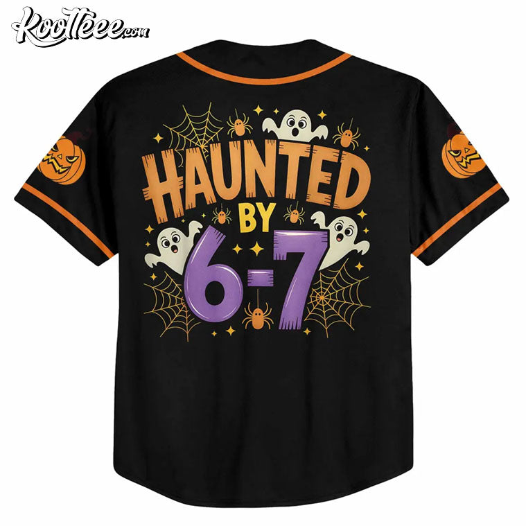 6 7 Funny Halloween Costume Custom Youth Baseball Jersey baseball jersey product view 4