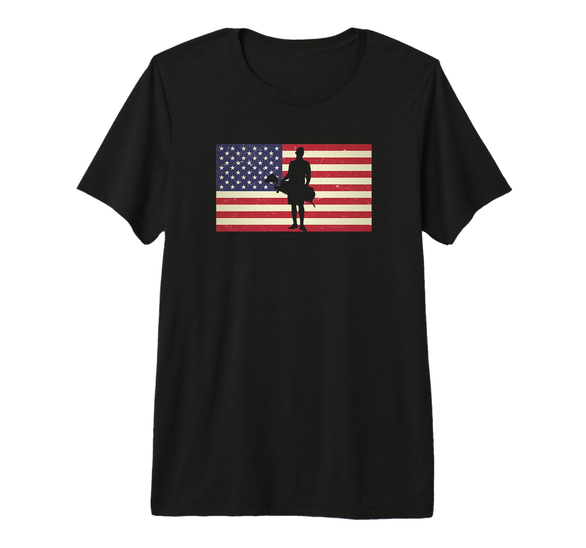 Usa American Flag Golf Caddie Patriotic T-Shirt - Custom Art Print Unisex - T-Shirt, Sweatshirt, Hoodie
