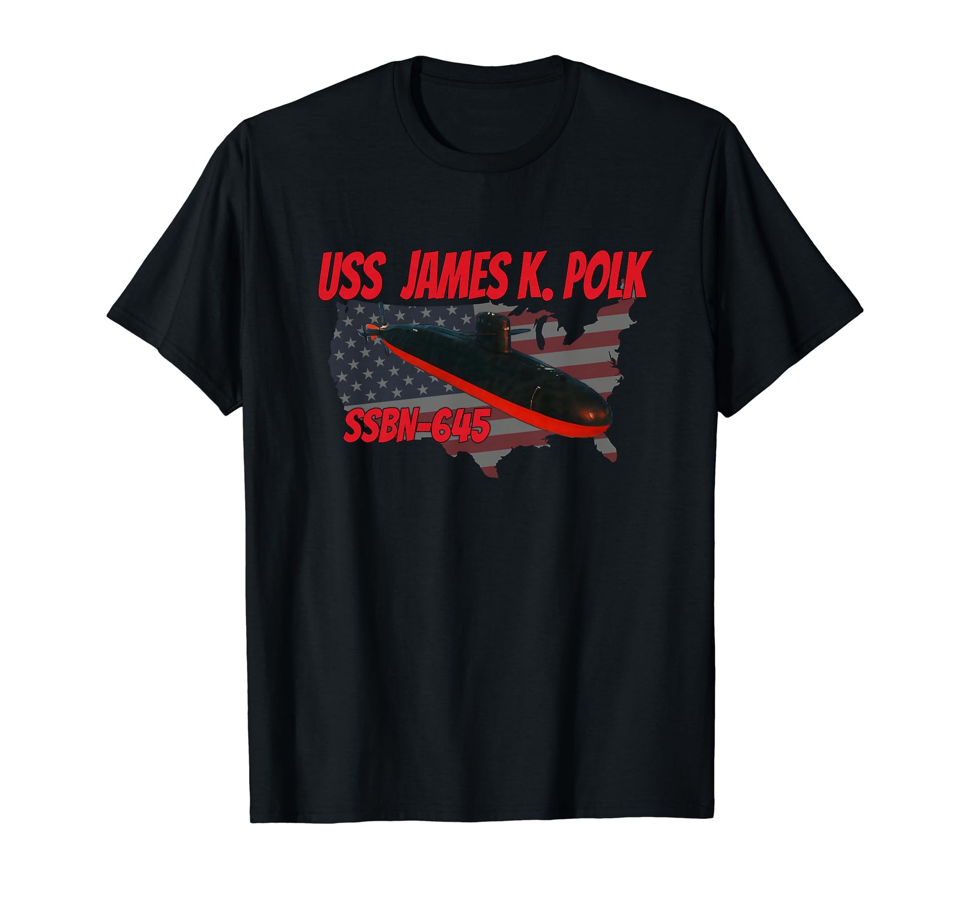 Uss Polk Ssbn 645 Submarine Veterans T-Shirt - Minimalist Print Men Women - T-Shirt, Sweatshirt, Hoodie