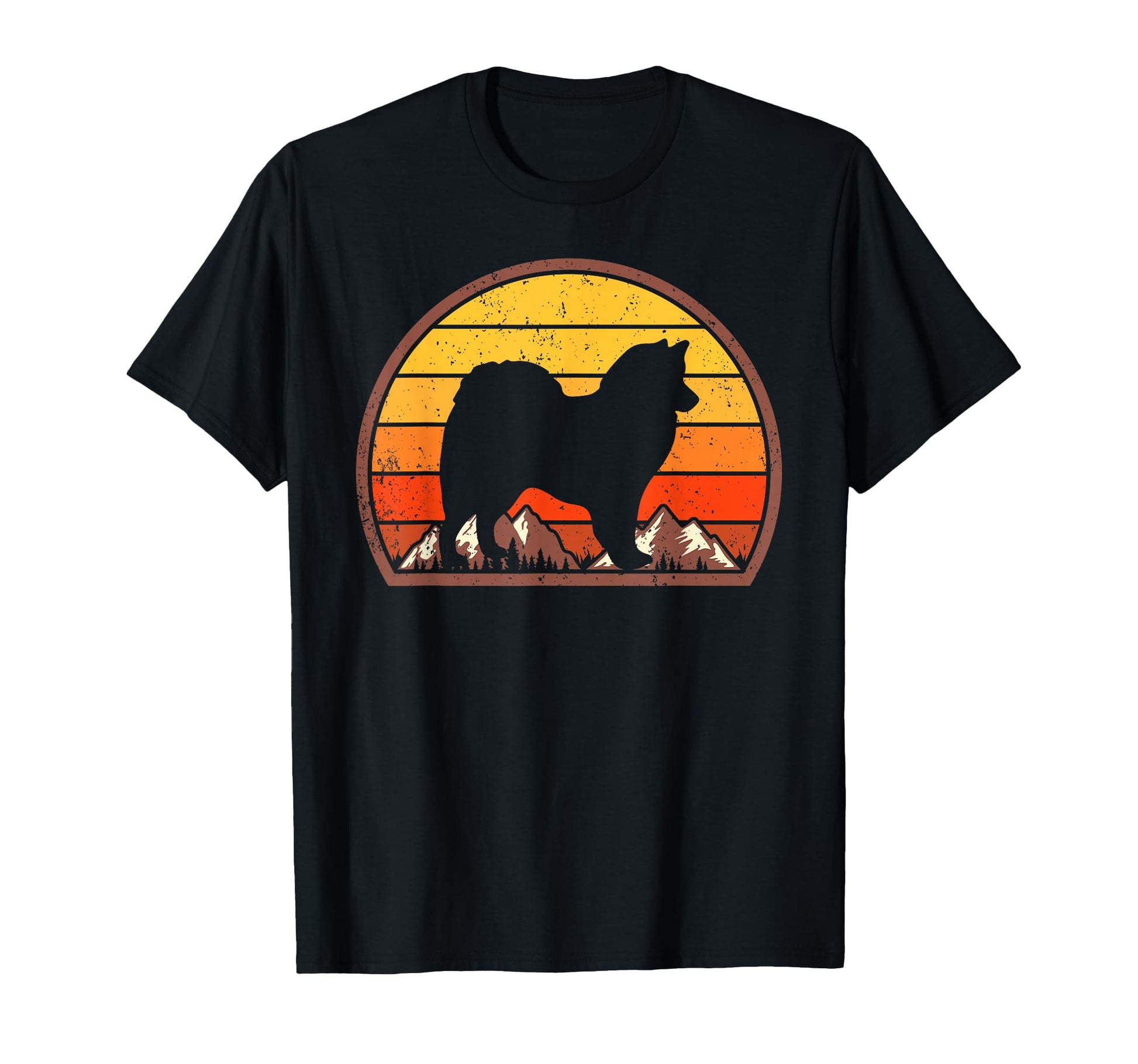 Sunset Silhouette American Eskimo T-Shirt - Streetwear Style Men Women - T-Shirt, Sweatshirt, Hoodie