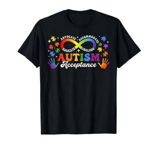 Autism Awareness Acceptance T-Shirt - Fun Novelty Design for Adults - T-Shirt, Sweatshirt, Hoodie