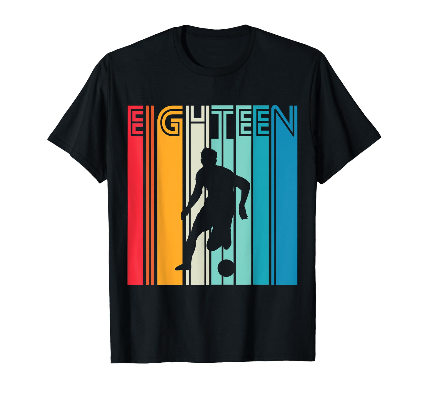 18 Years Soccer Gift 18Th Birthday T-Shirt - Aesthetic Graphic Unisex - T-Shirt, Sweatshirt, Hoodie