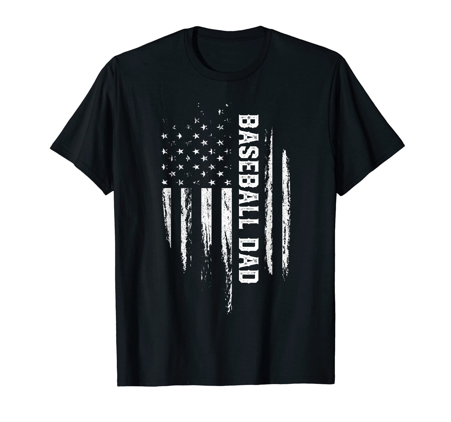 Baseball Dad American Flag 4Th July T-Shirt - Custom Art Print Unisex - T-Shirt, Sweatshirt, Hoodie