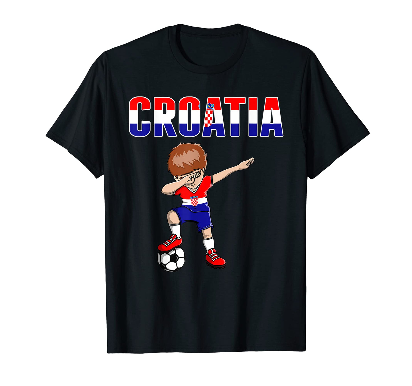 Dabbing Soccer Croatia Soccer Fans T-Shirt - Custom Art Print Men Women - T-Shirt, Sweatshirt, Hoodie
