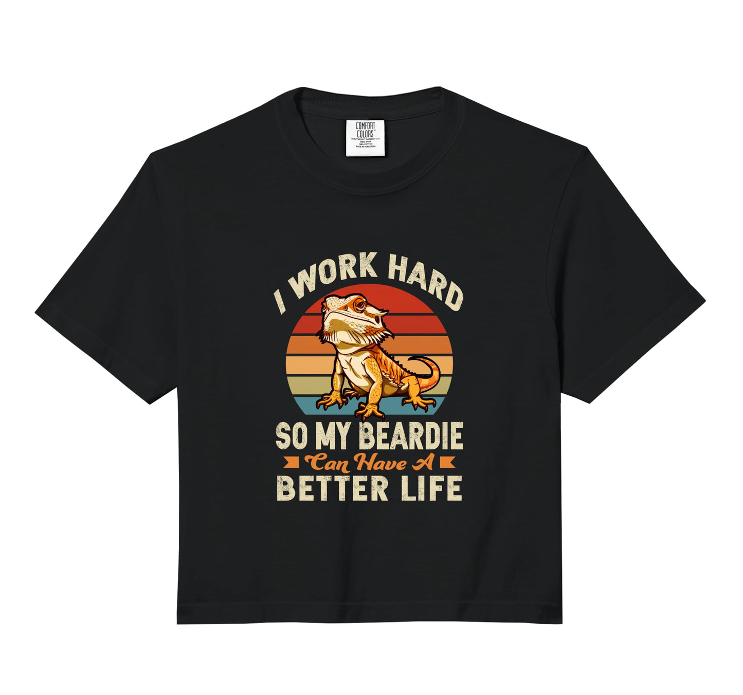 Tiny Dinosaur Work Hard Bearded Dragon T-Shirt - Unique Graphic for Adults - T-Shirt, Sweatshirt, Hoodie