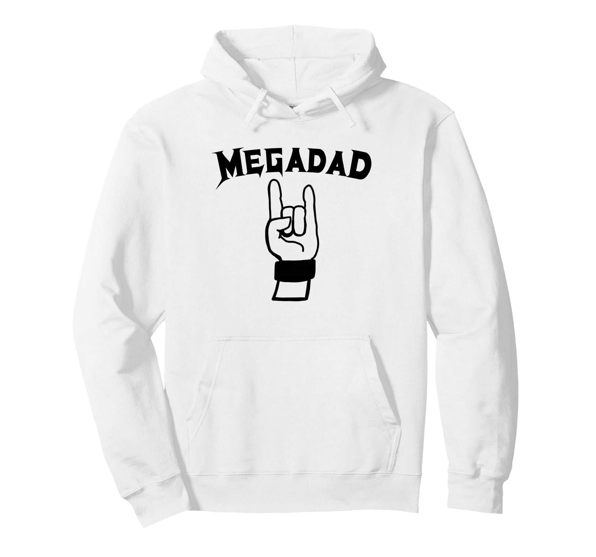 Megadad Funny Rocker Dad Megadad Hoodie - Graphic Print for Adults - T-Shirt, Sweatshirt, Hoodie