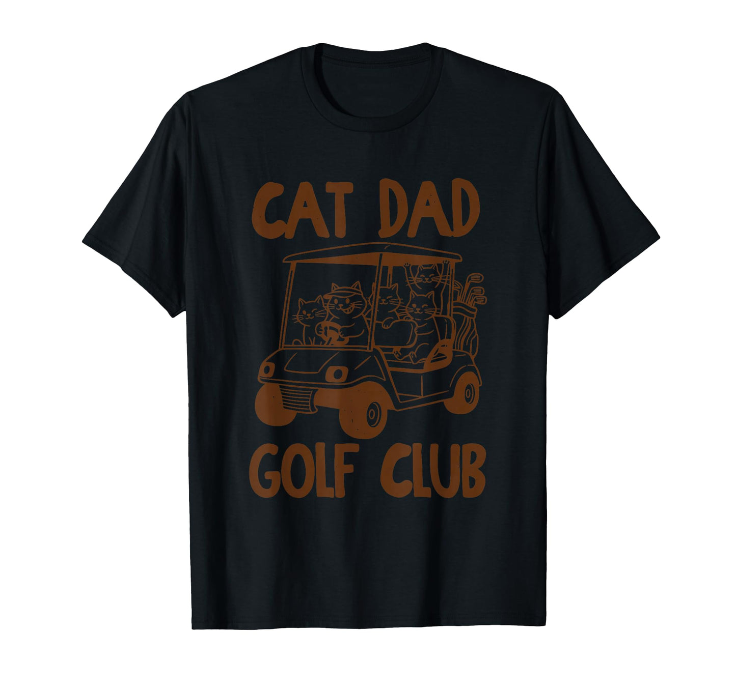 Funny Cat Dad Golf Cart Cat Dad Golf T-Shirt - Unique Graphic Men Women - T-Shirt, Sweatshirt, Hoodie