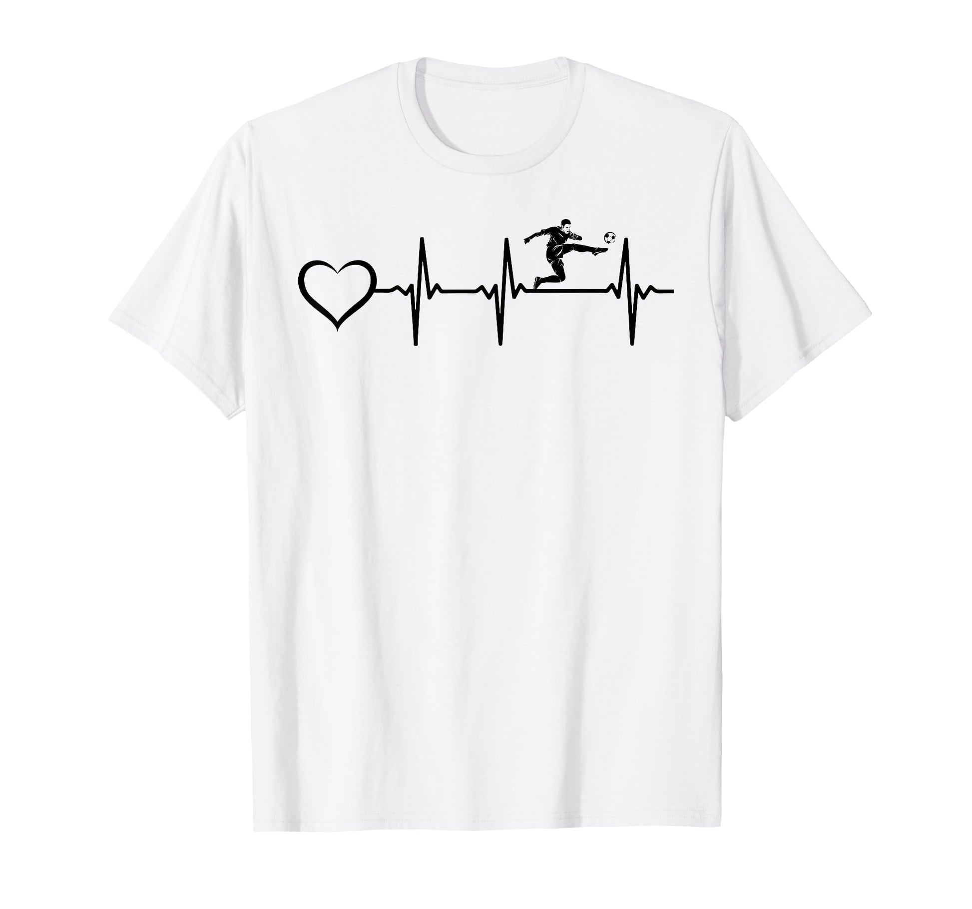 Soccer Heartbeat Heart Soccer Player T-Shirt - Streetwear Style Men Women - T-Shirt, Sweatshirt, Hoodie