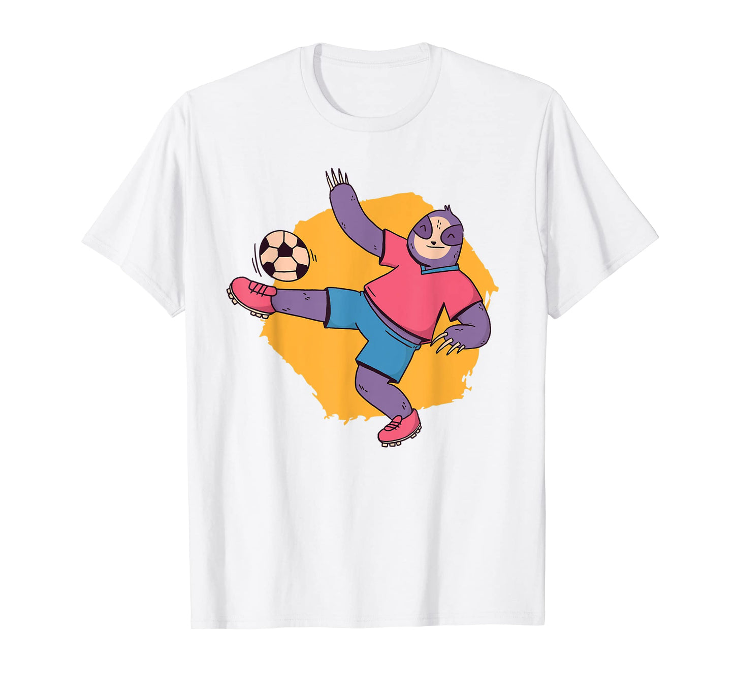 Sloth Playing Soccer Sloth T-Shirt - Casual Everyday Wear for Adults - T-Shirt, Sweatshirt, Hoodie