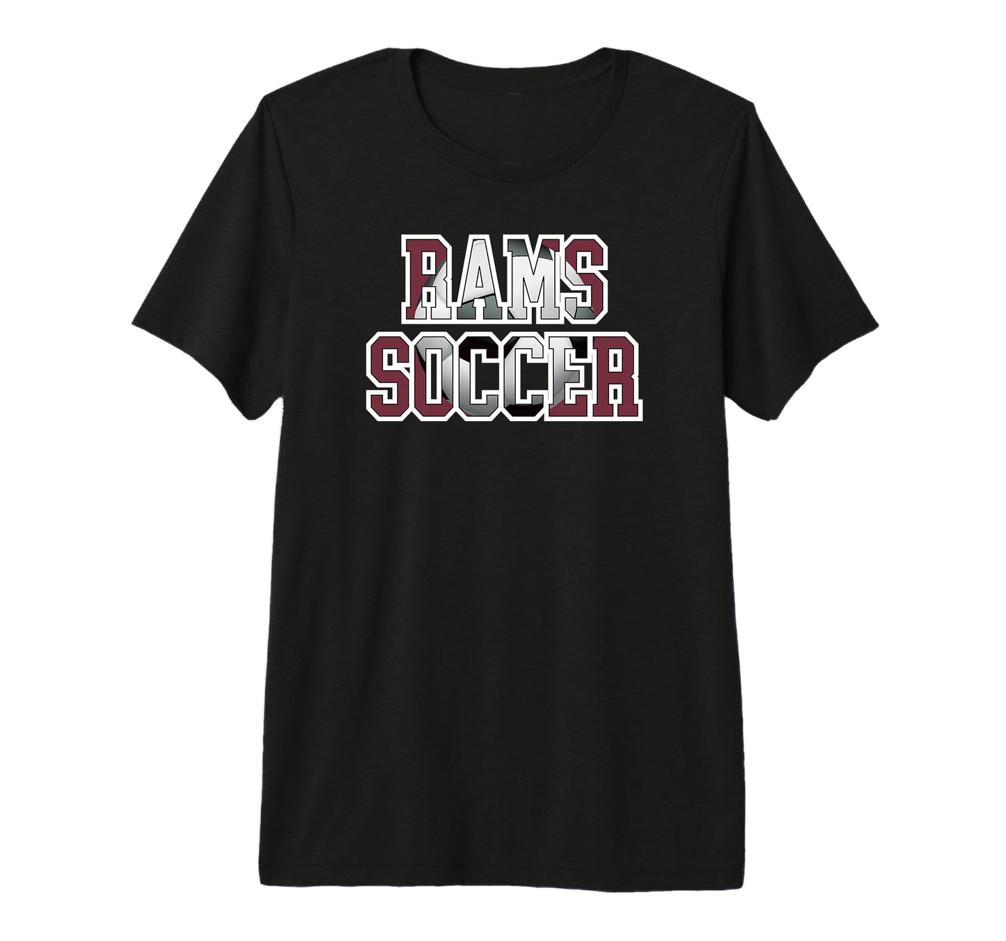 Rams Soccer Mom Game Day Mascot Maroon T-Shirt - Graphic Print Men Women - T-Shirt, Sweatshirt, Hoodie