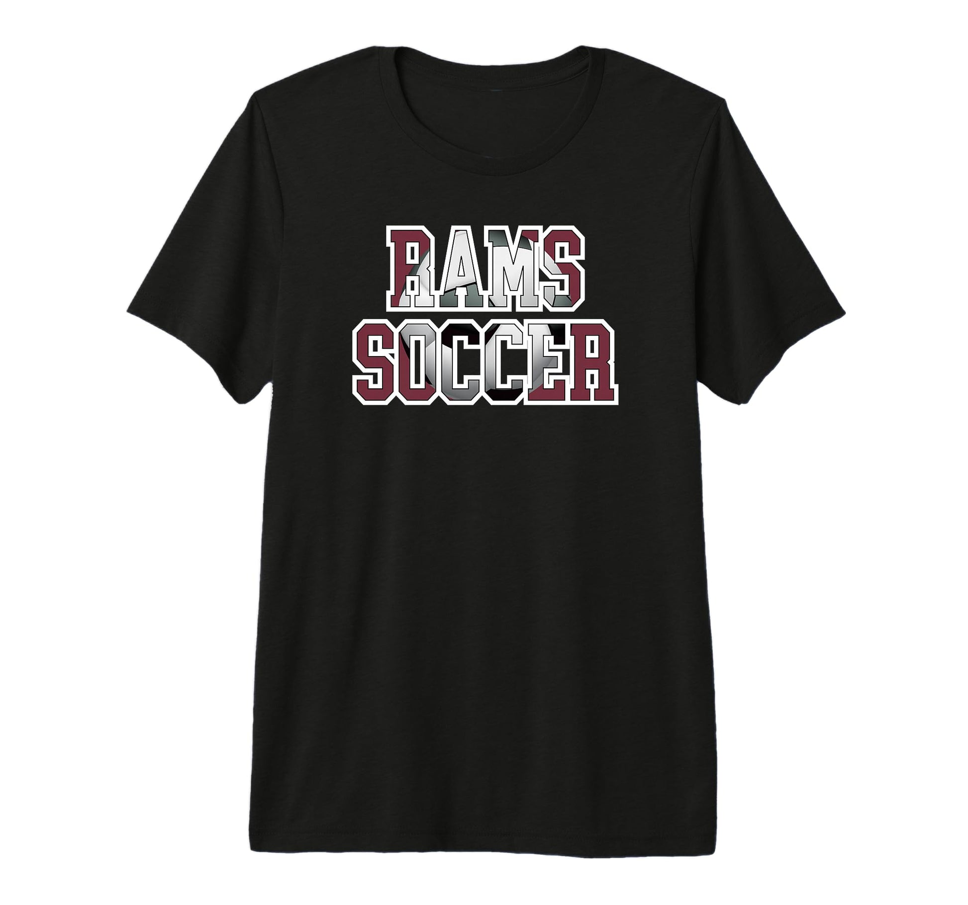 Rams Soccer Mom Game Day Mascot Maroon T-Shirt - Graphic Print Men Women - T-Shirt, Sweatshirt, Hoodie