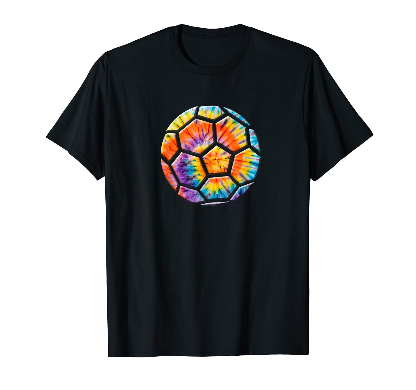 Tie Dye Colorful Soccer Ball T-Shirt - Casual Everyday Wear Men Women - T-Shirt, Sweatshirt, Hoodie