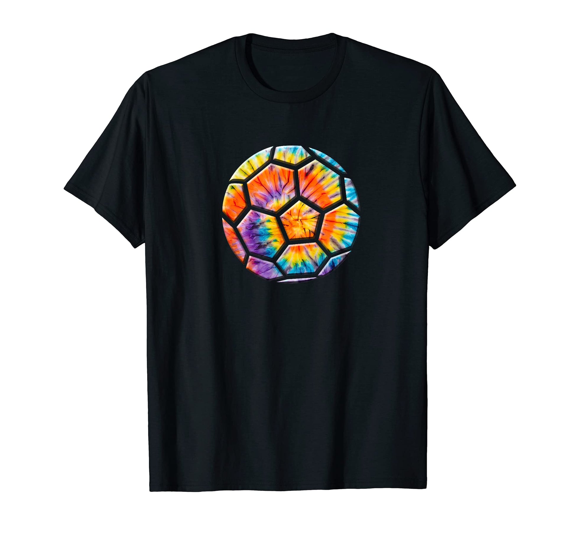 Tie Dye Colorful Soccer Ball T-Shirt - Casual Everyday Wear Men Women - T-Shirt, Sweatshirt, Hoodie