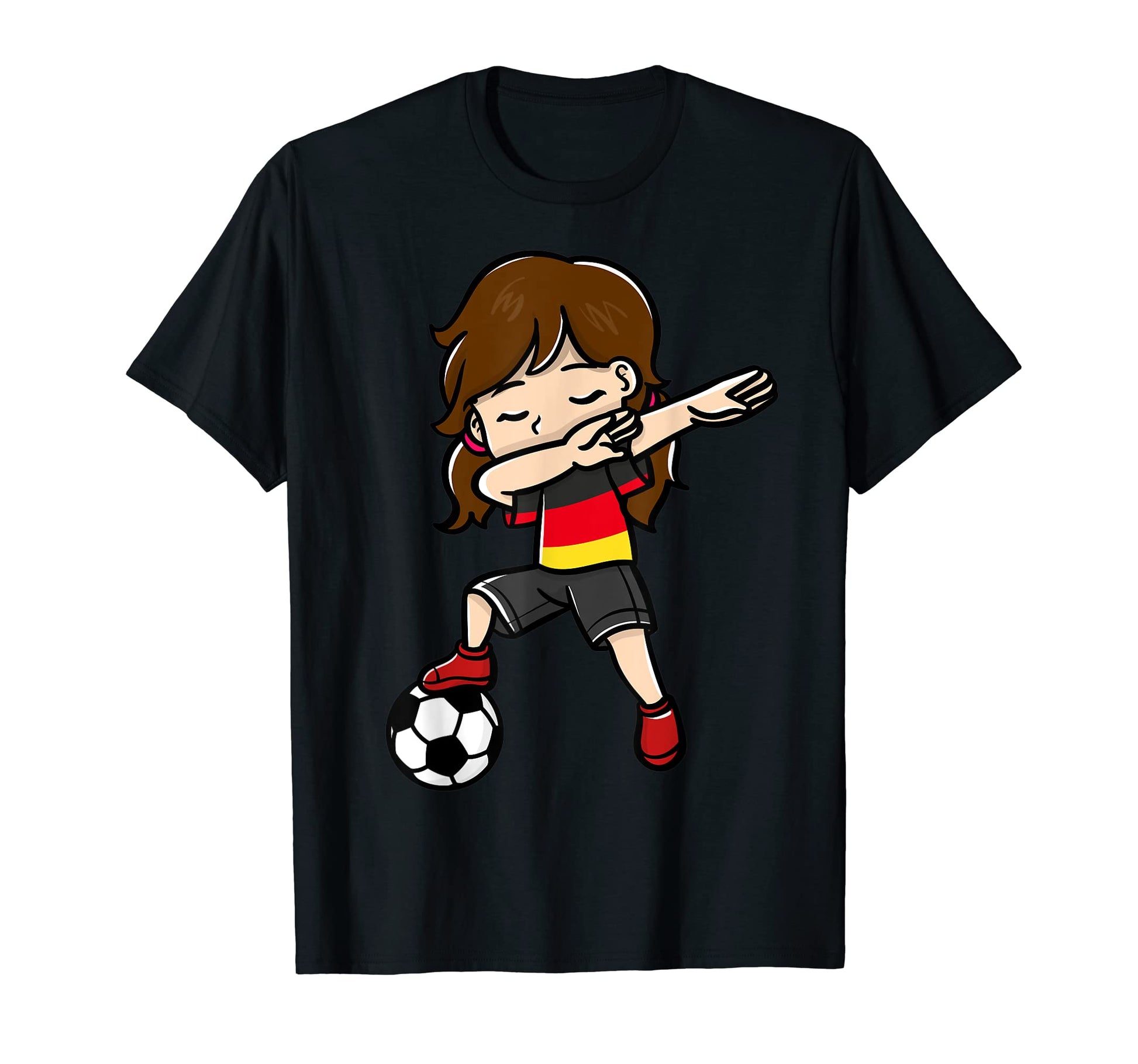Dabbing Soccer Player German Flag T-Shirt - Novelty Apparel for Adults - T-Shirt, Sweatshirt, Hoodie