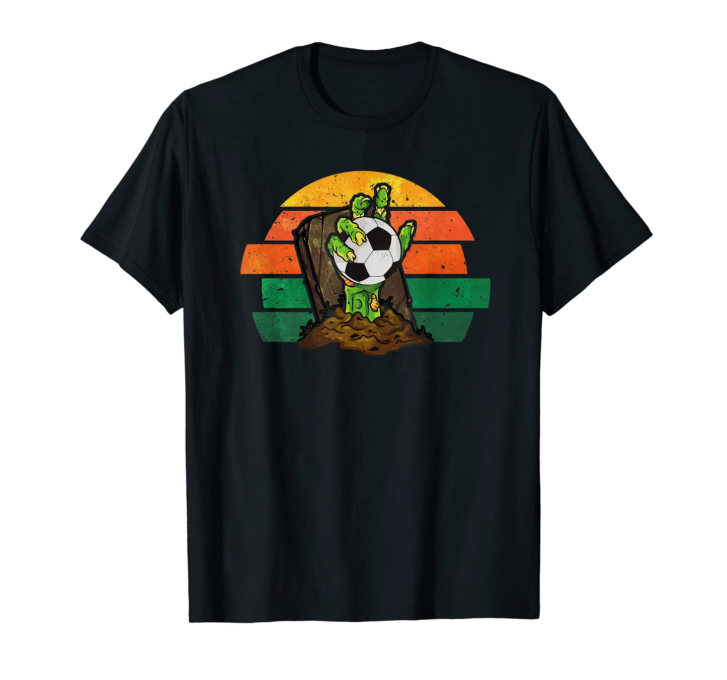 Zombie Soccer Player Funny Scary T-Shirt - Trendy Graphic for Adults - T-Shirt, Sweatshirt, Hoodie