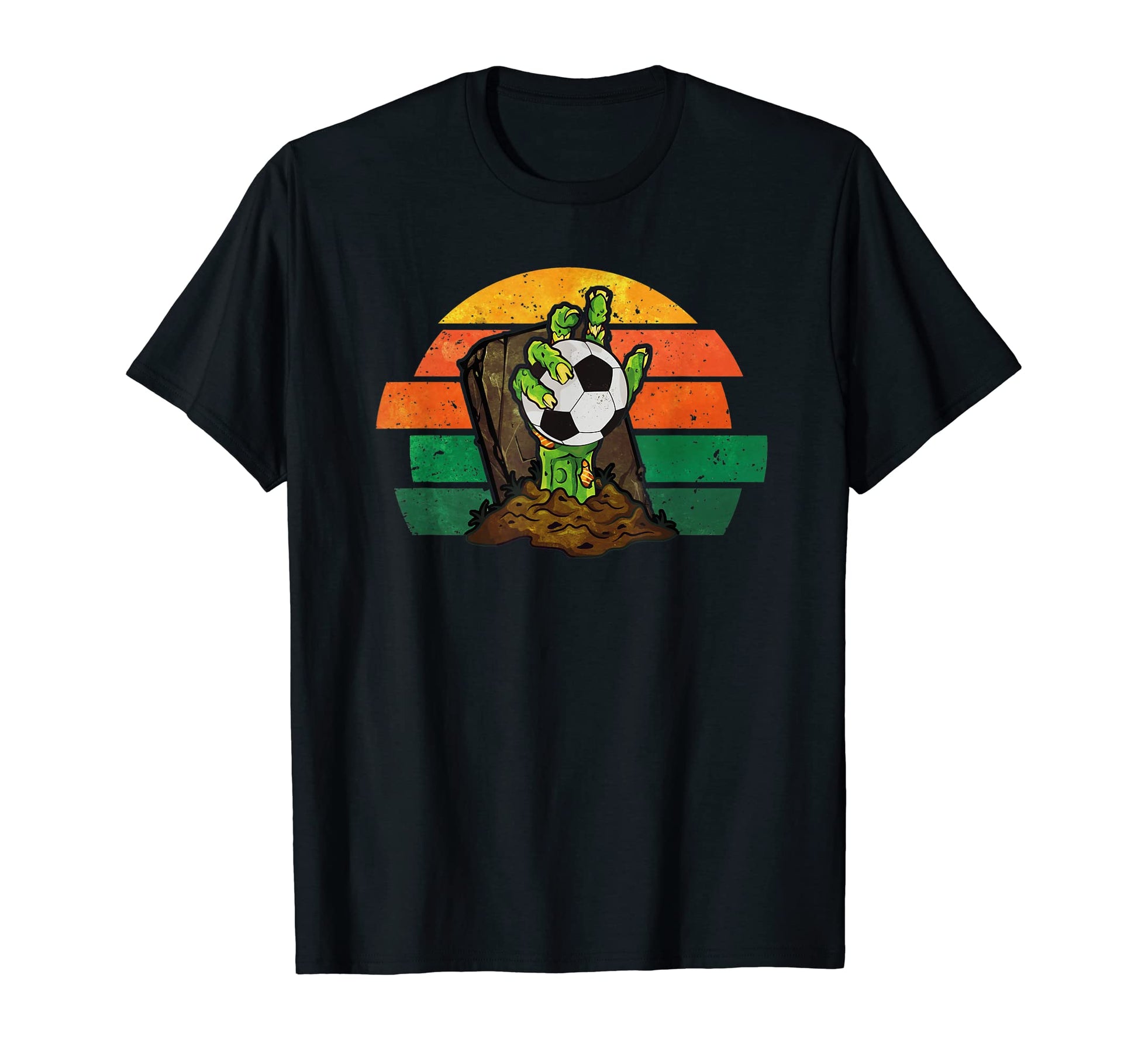 Zombie Soccer Player Funny Scary T-Shirt - Trendy Graphic for Adults - T-Shirt, Sweatshirt, Hoodie