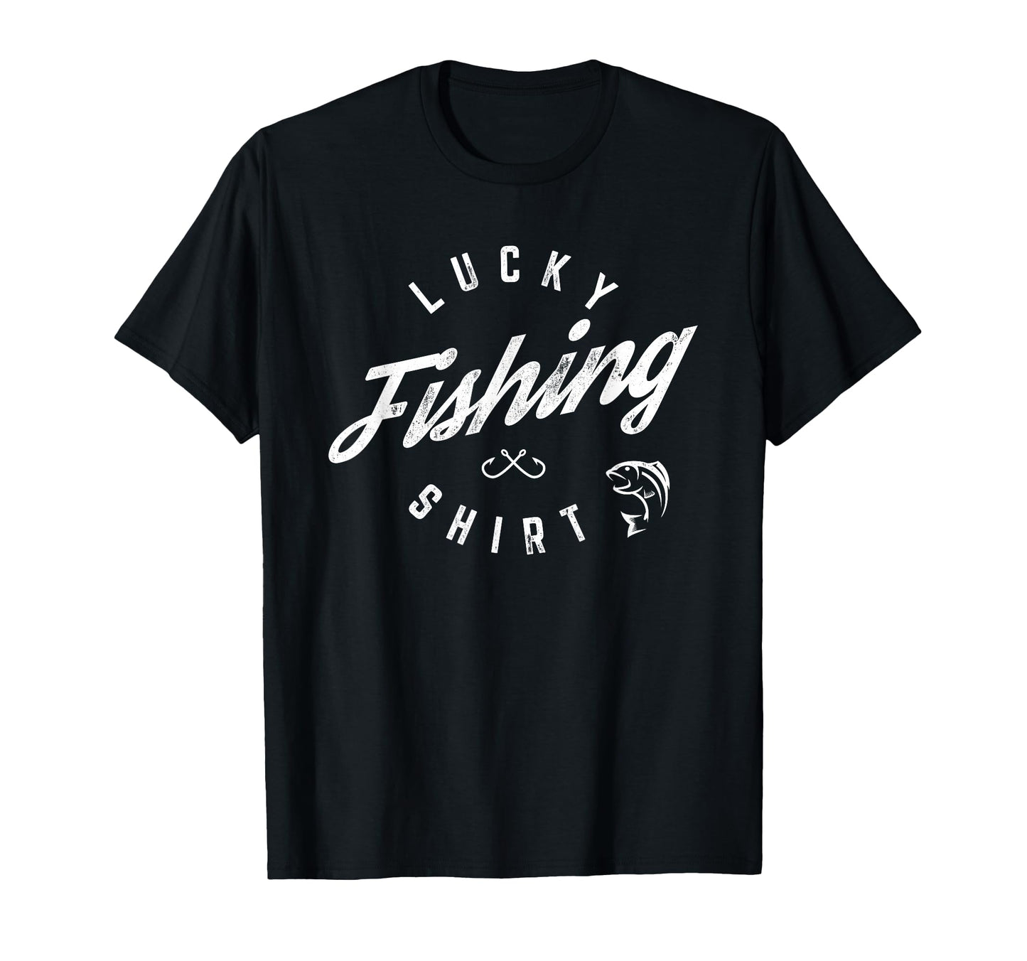 Lucky Fishing Funny Dad T-Shirt - Unique Graphic Unisex - T-Shirt, Sweatshirt, Hoodie