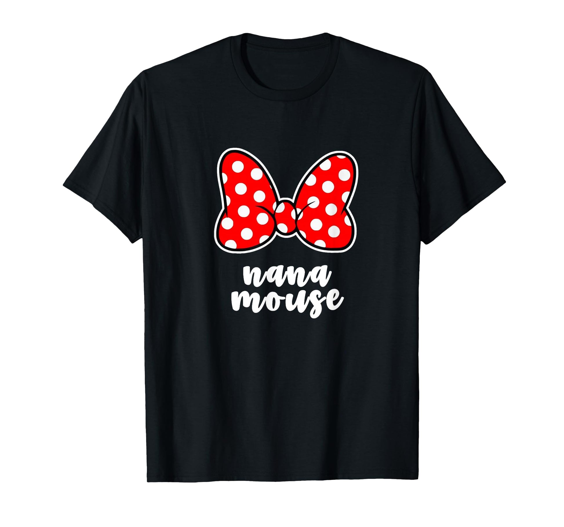 Womens Nana Mouse Family Vacation Bow T-Shirt - Graphic Print for Adults - T-Shirt, Sweatshirt, Hoodie